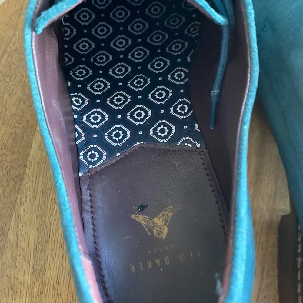 Ted BakerJoehal Derby Shoes blue Teal turquoise Suede derby Oxfords shoes 9 men